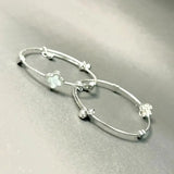 Silver Four Leaf Clover Lucky Bracelet Pair - Zircon Luxury