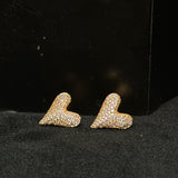 Lightweight Golden Heart Shaped Studs – Perfect for Gifting