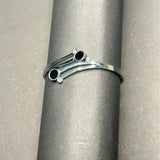 Silver Bangle with Diamond Gemstone - Zircon Luxury