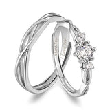 Couple Ring Set – Silver with Zircon Stones Rings - Zircon Luxury
