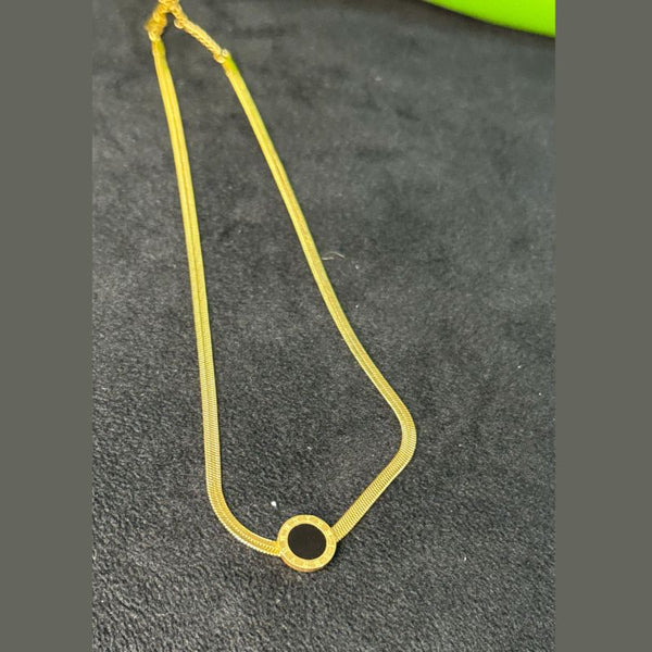 Black Pendent with Golden Chain