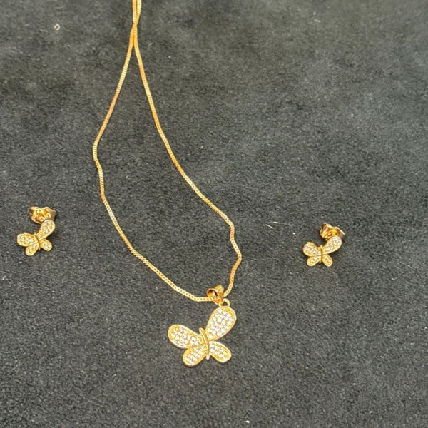 "Pari Touch – Butterfly Pendant & Stud Set